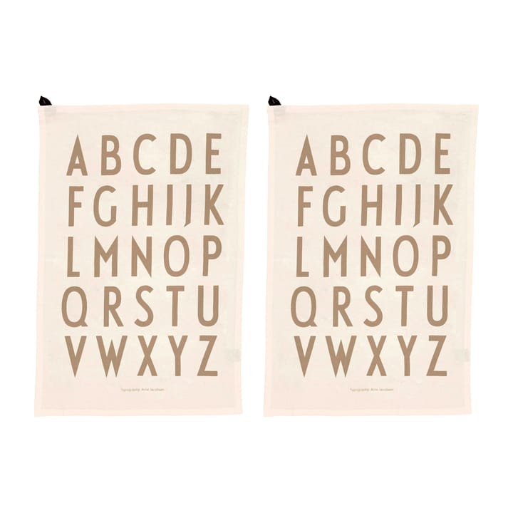 Design Letters kjøkkenhåndkle 40x60 cm 2-stk. - Off white - Design Letters