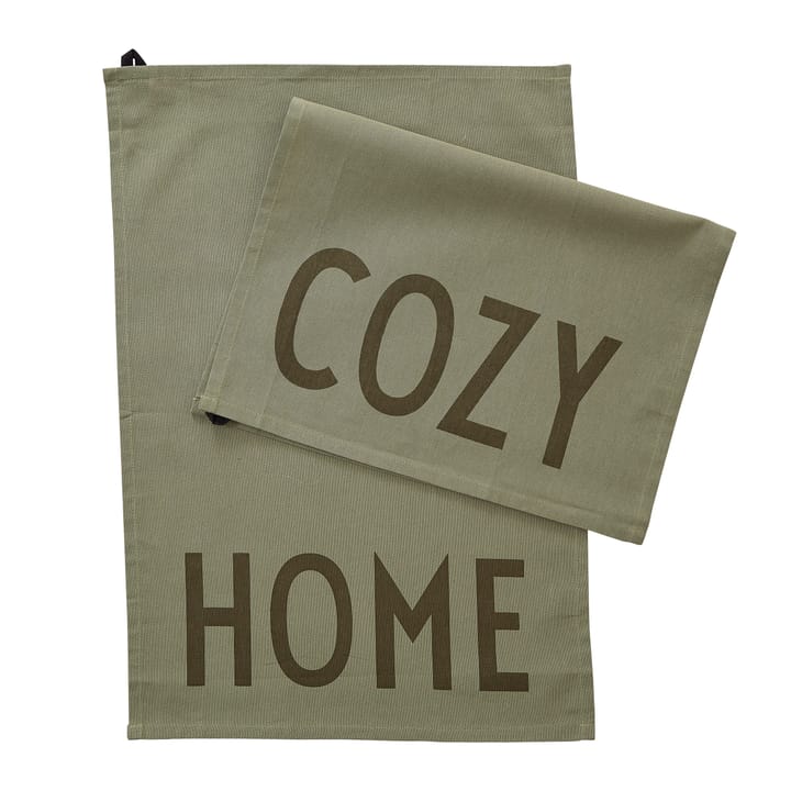 Design Letters kjøkkenhåndkle favoritt 2 deler - Cozy-home-olive green - Design Letters