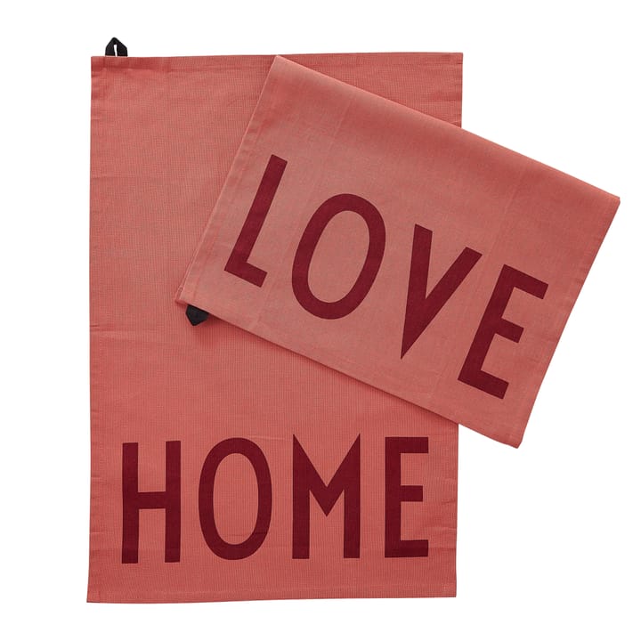 Design Letters kjøkkenhåndkle favoritt 2 deler - Love-home-terrakotta - Design Letters