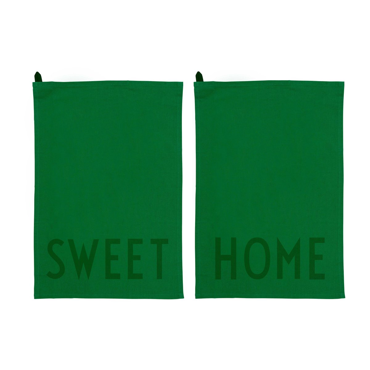 Design Letters kjøkkenhåndkle favoritt 2 deler Sweet-home-green