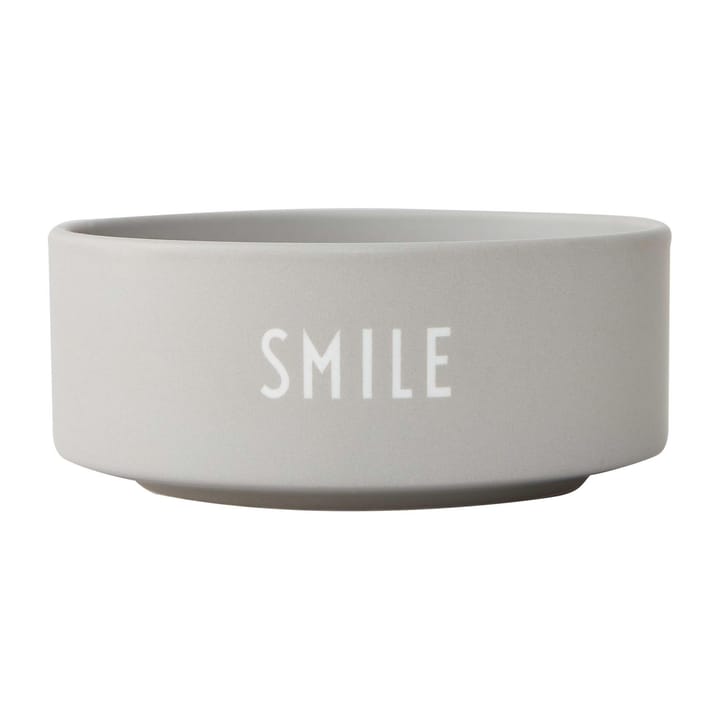 Design Letters snackskål Ø12 cm - Smile-grey - Design Letters