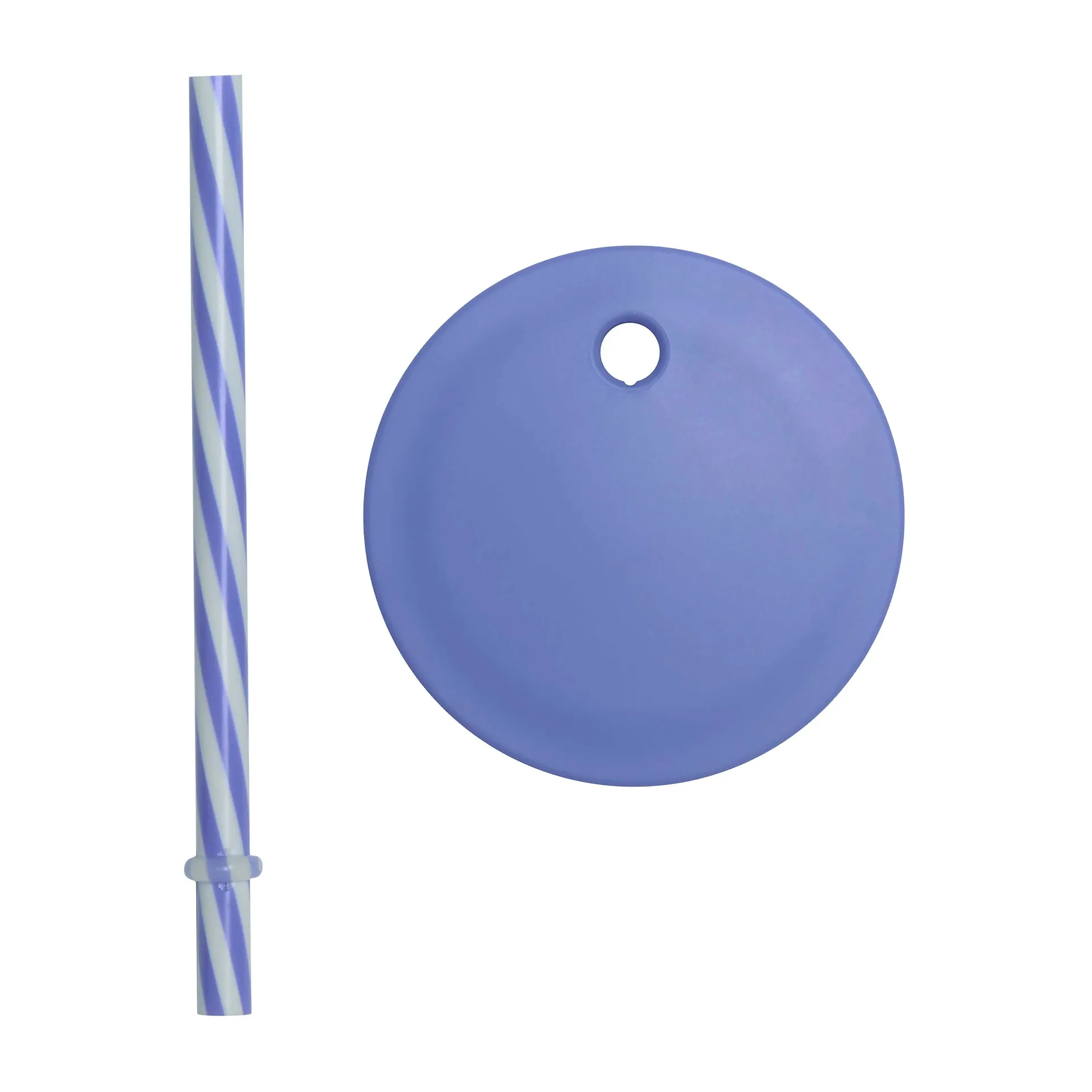 Design Letters sugerør med lokk, Blue Design Letters