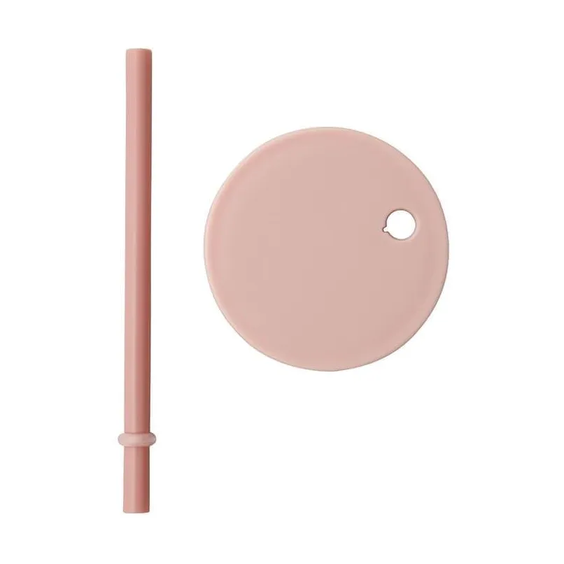 Design Letters sugerør med lokk, Nude Design Letters