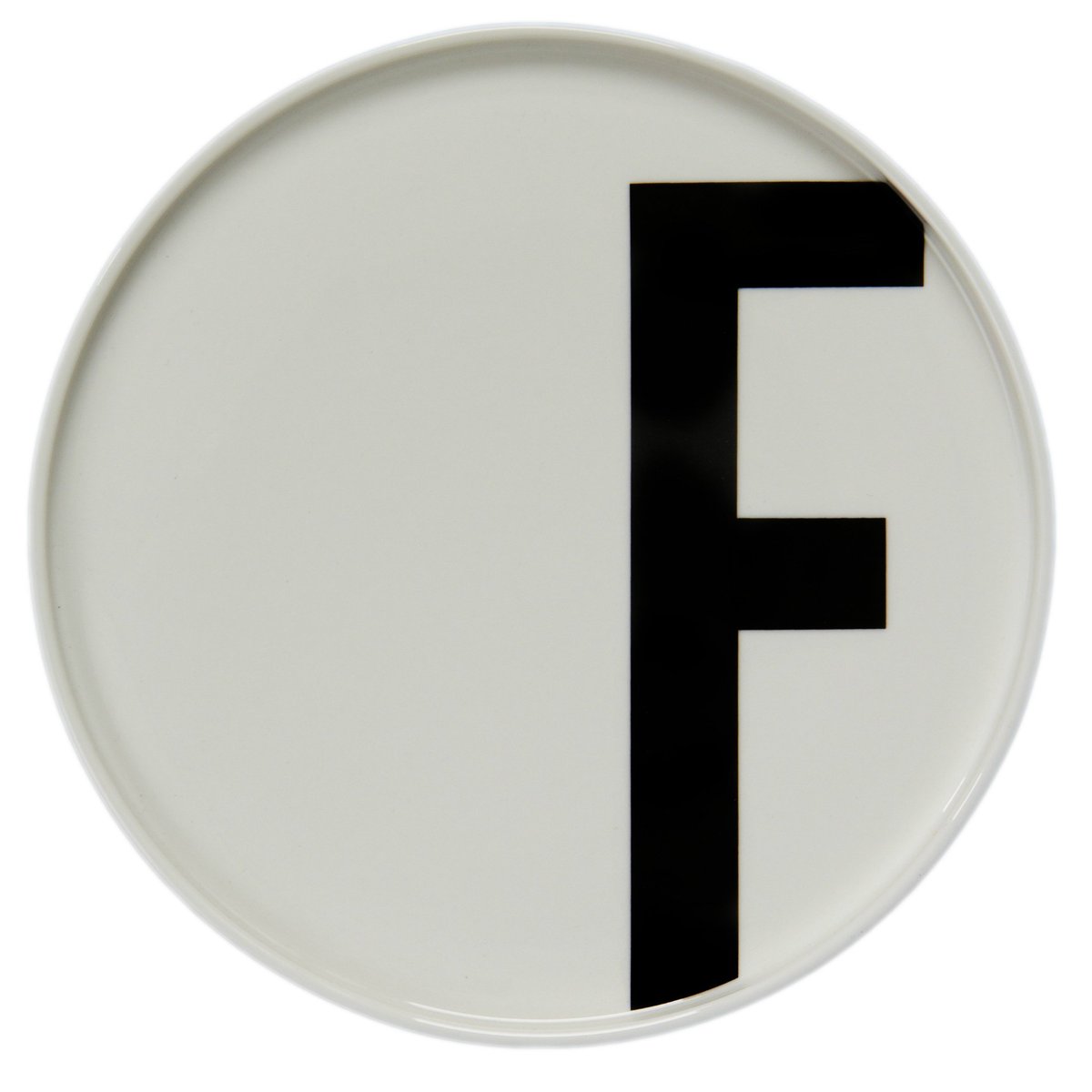 Design Letters tallerken F | Skandinavisk Design | Asjetter | Hvit