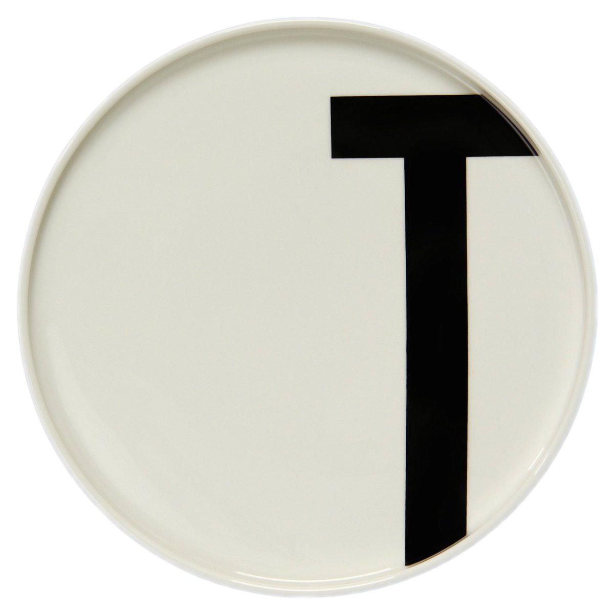 Design Letters tallerken T | Skandinavisk Design | Asjetter | Hvit