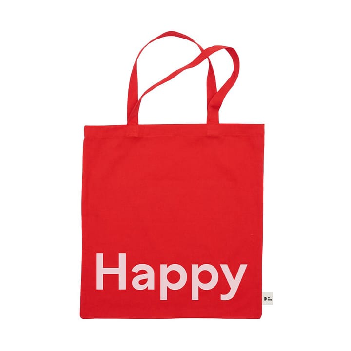Design Letters Tote bag veske - Happy-rød - Design Letters