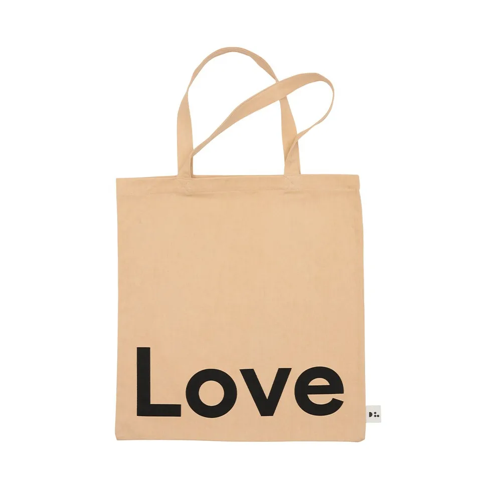 Design Letters Tote bag veske, Love-beige Design Letters