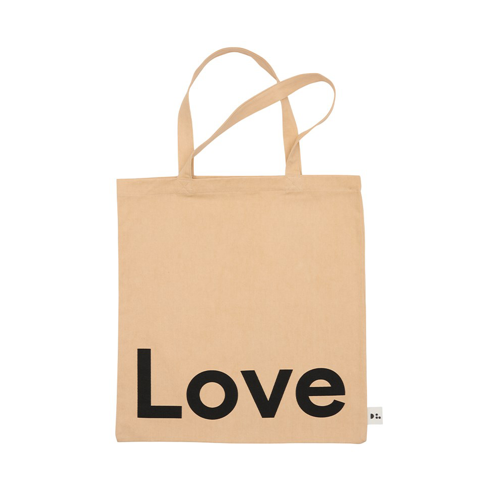 Design Letters Design Letters Tote bag veske Love-beige