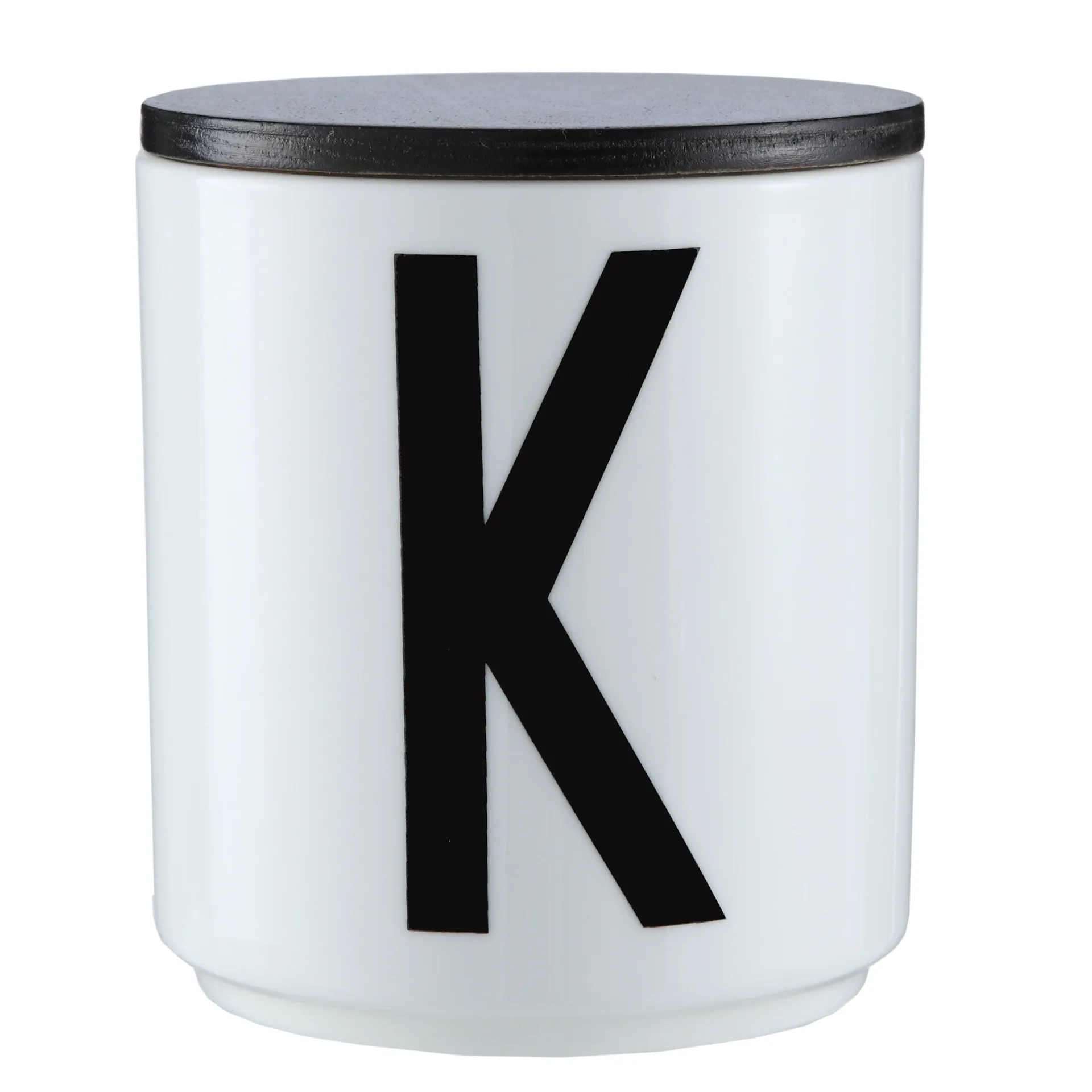 Design Letters trelokk til kopp, sort Design Letters