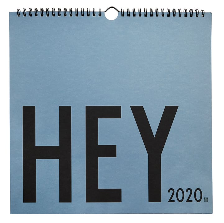 Design Letters veggkalender 2020, Blå Design Letters