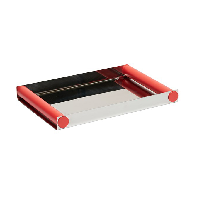 Design Letters Ray tray disco brett 20,5x30 cm Red coral,-rustfritt stål