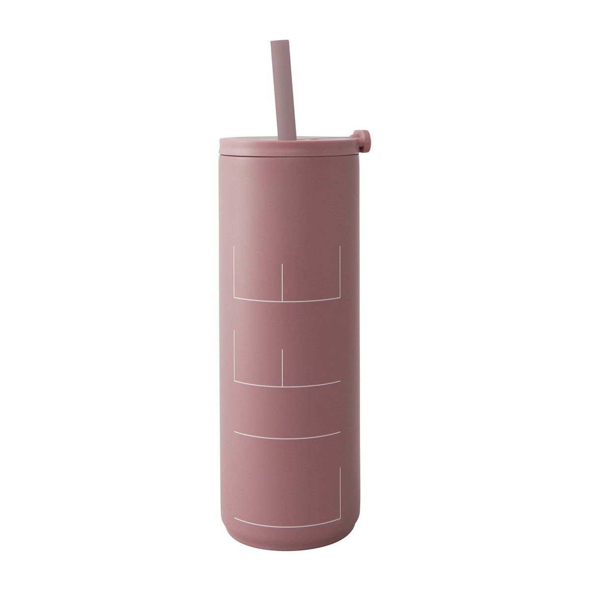 Design Letters Travel Life termosflaske med sugerør 50 cl Ash rose