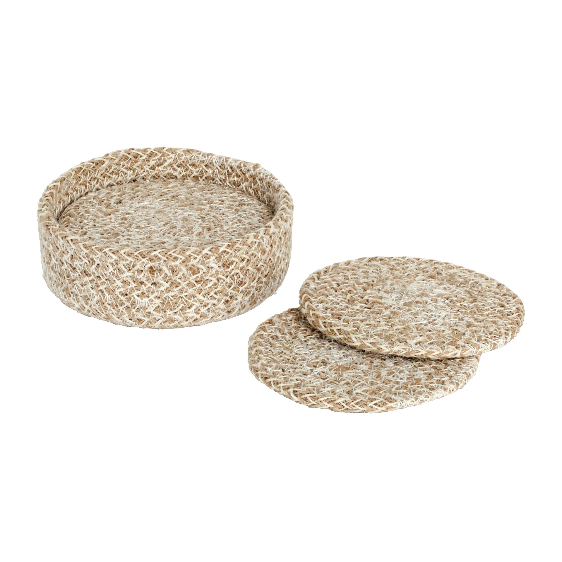 Ella glassunderlag Ø 10,5 cm 6-pakning, Beige Dixie