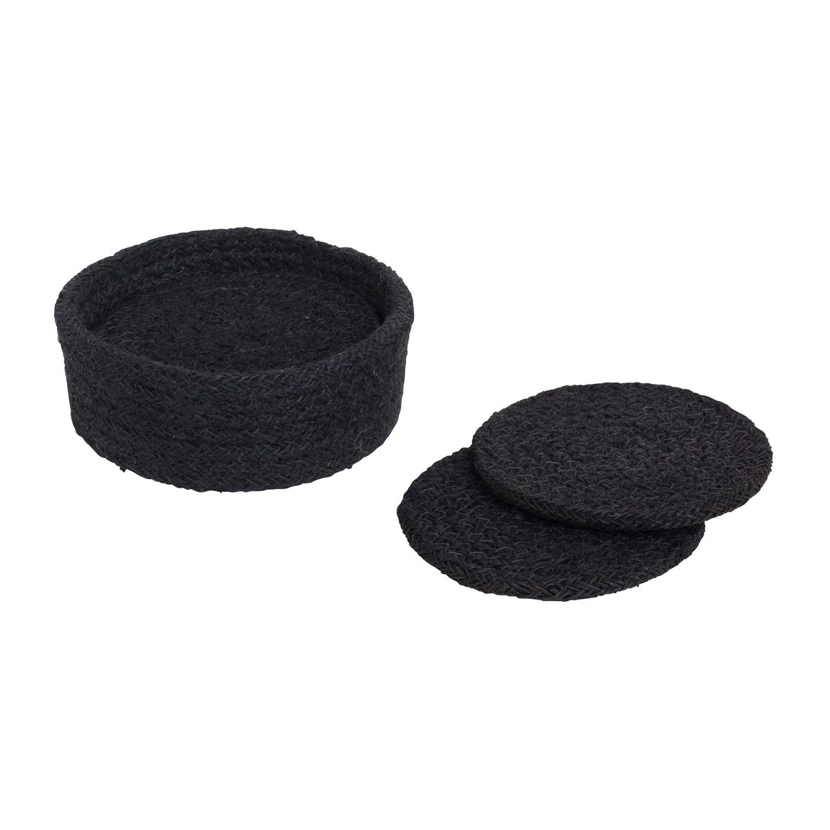 Dixie Ella glassunderlag Ø 10,5 cm 6-pakning Pure black