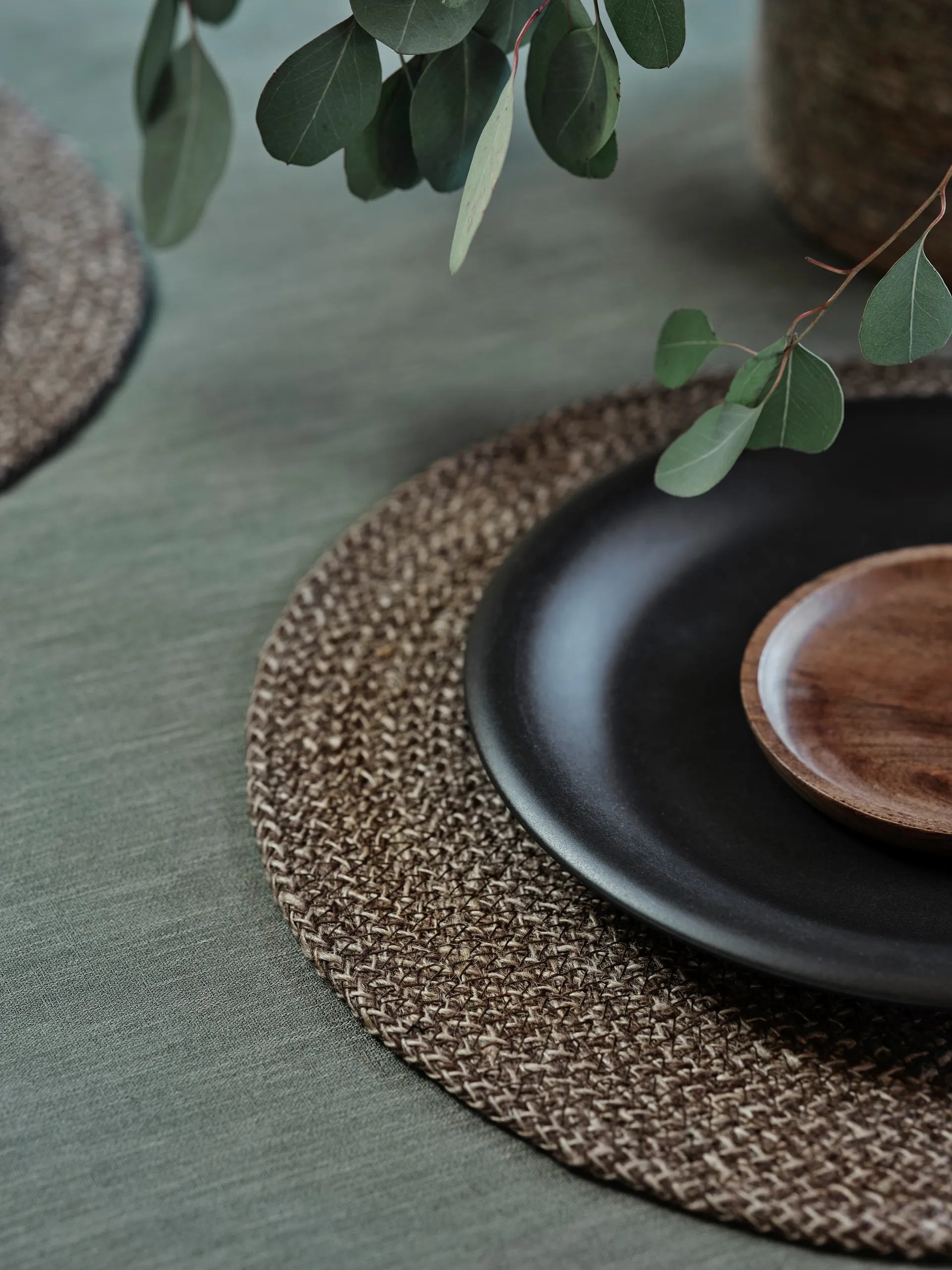 Ella spisebrikke Ø38 cm, Brun-natur Dixie