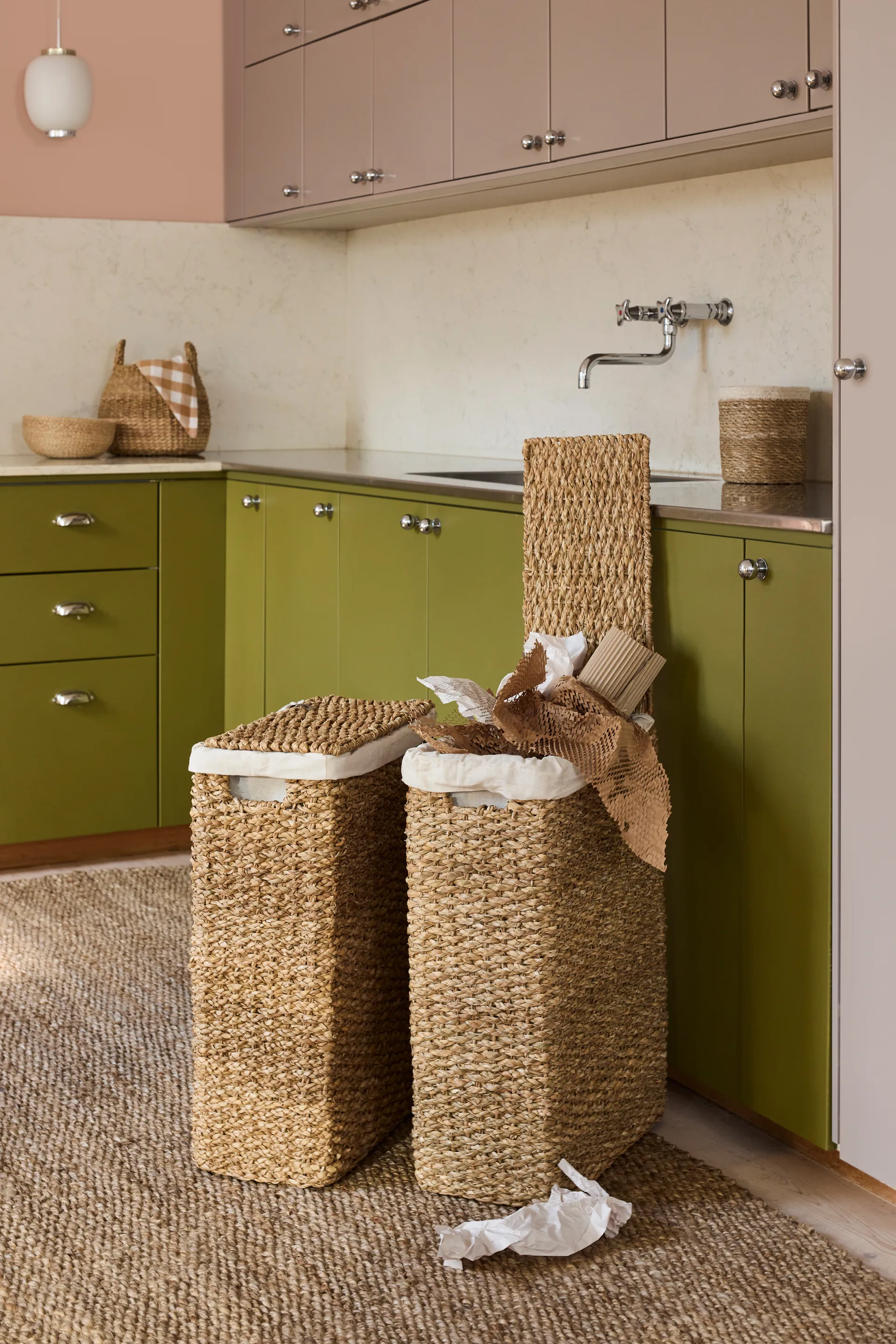 Esther flettet vaskekurv natur, 58 cm Dixie