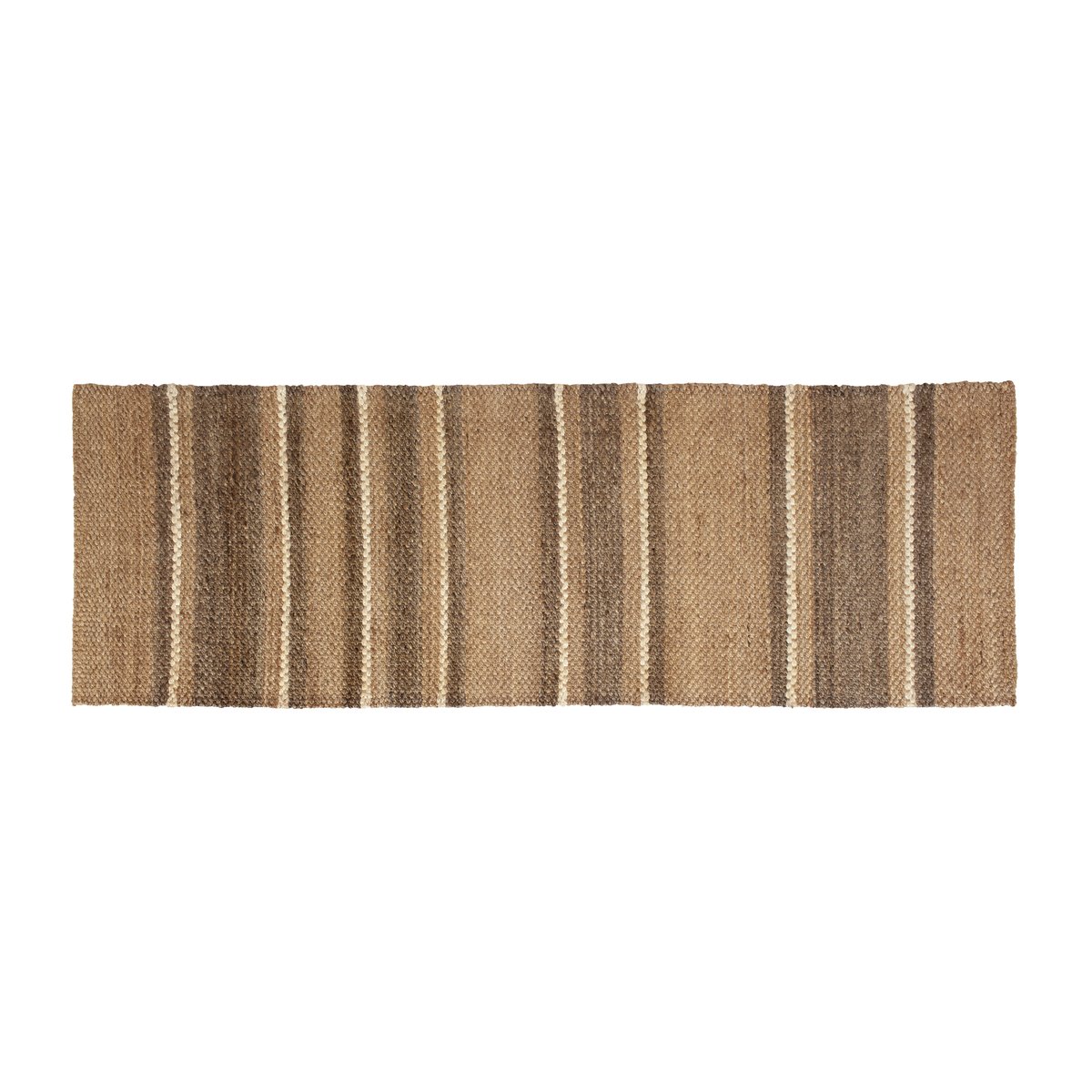 Bilde av Dixie Fanny striped jutematte Natur 80 x 250 cm
