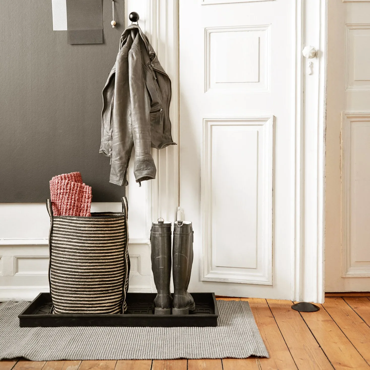 Fiona jutegulvteppe grått, 60x90 cm Dixie