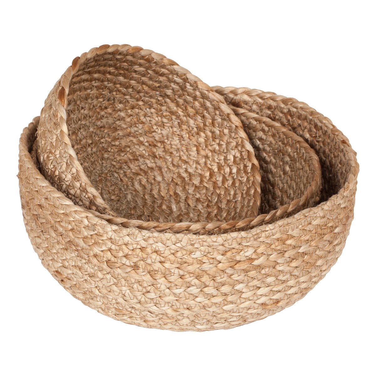 Dixie Flettet brdkurv 3-pakning Natur | Skandinavisk Design | Brødkurver | Beige