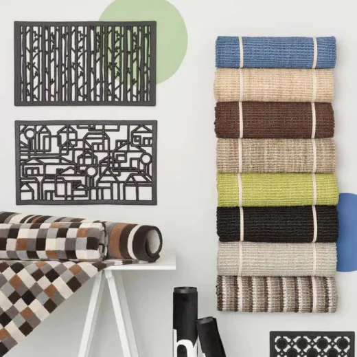 Jute dørmatte svart, 60x90 cm Dixie