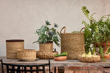 Lily kurv med håndtak 2 deler - Naturlig - Dixie