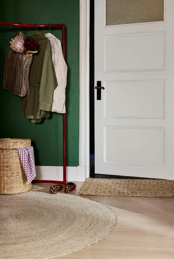 Lily sittpuff med lokk Ø41x43 cm - Natural - Dixie