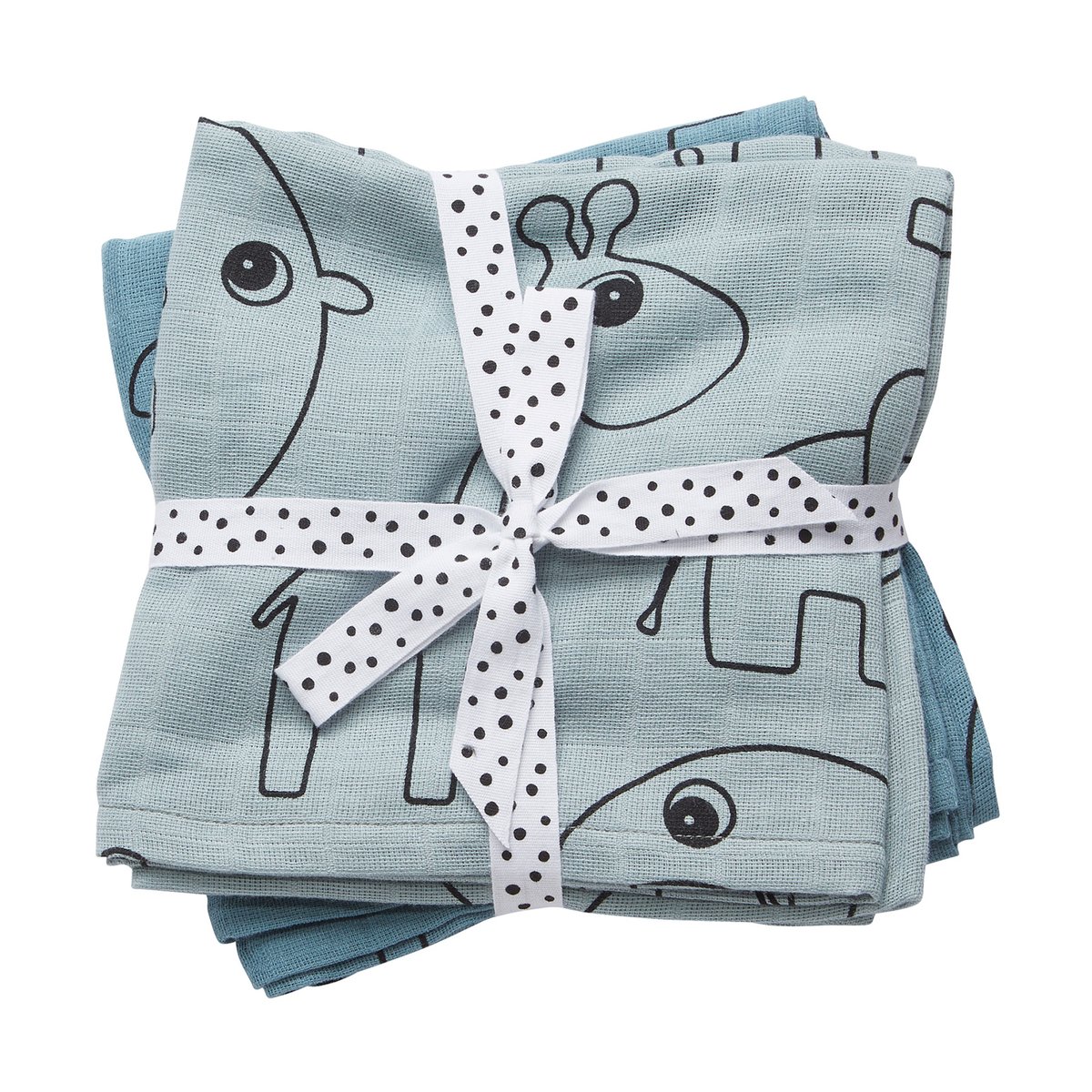 Done by deer Contours babyteppe 120x120 cm 2-pk Blue