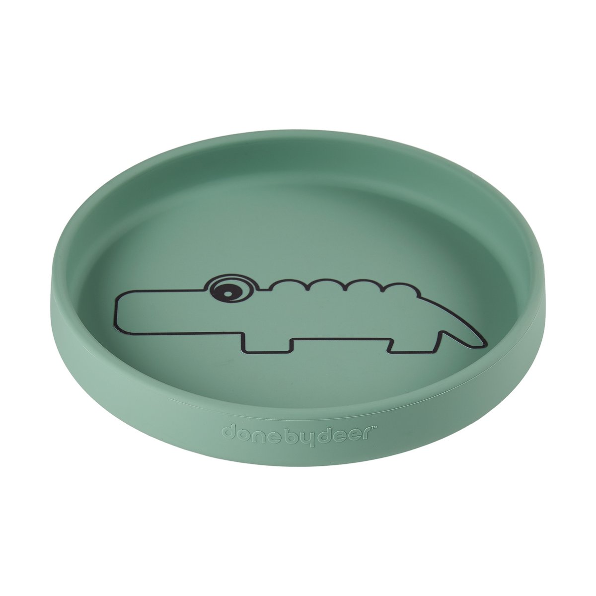 Done by deer Croco barnetallerken Ø17,5 cm Green