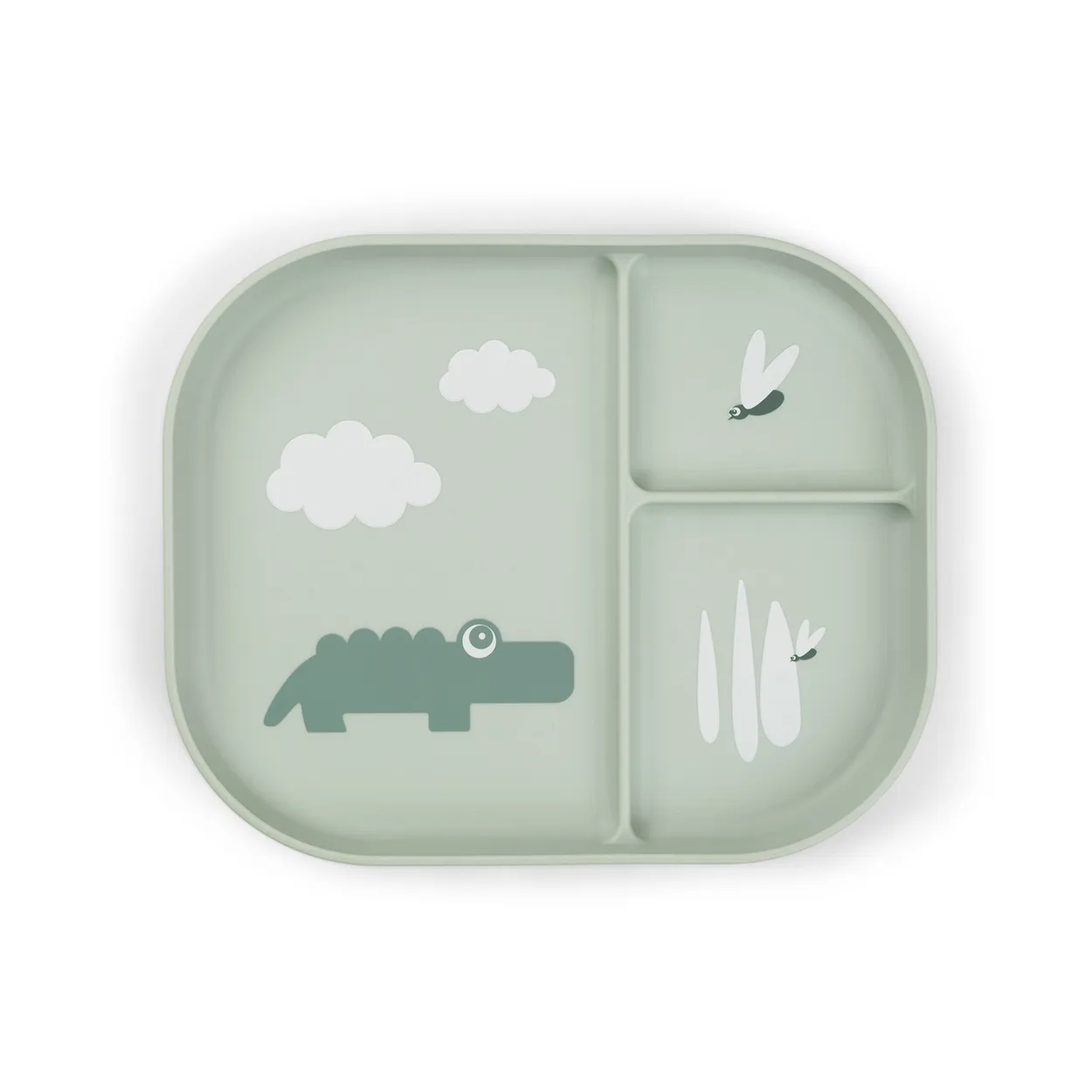 Done by deer Croco foodie barnetallerken 18x22 cm Green