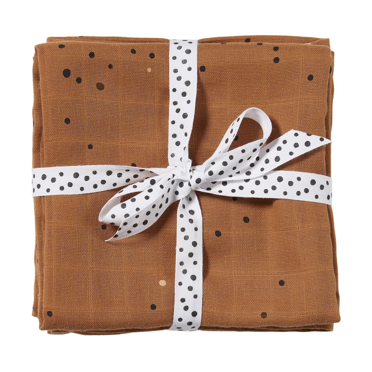 Bilde av Done by deer Dreamy Dots babyteppe 120x120 cm 2-pk Mustard