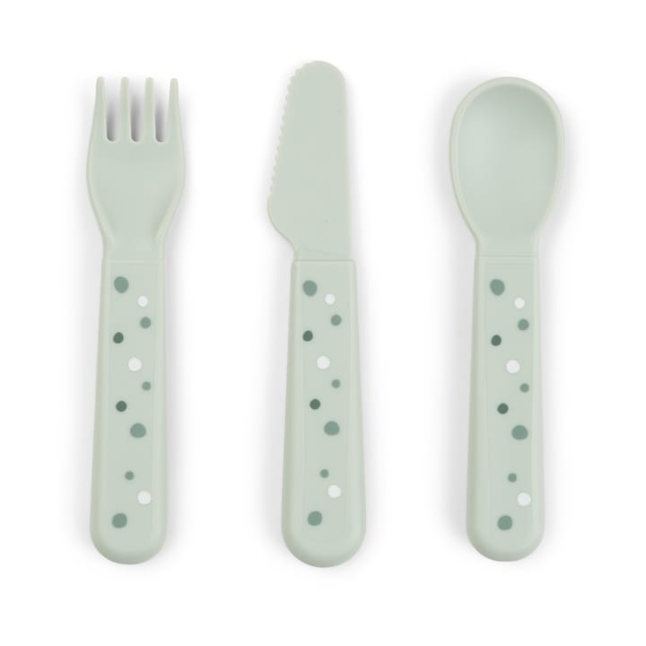 Happy Dots foodie bestikksett 3 deler - Green - Done by deer
