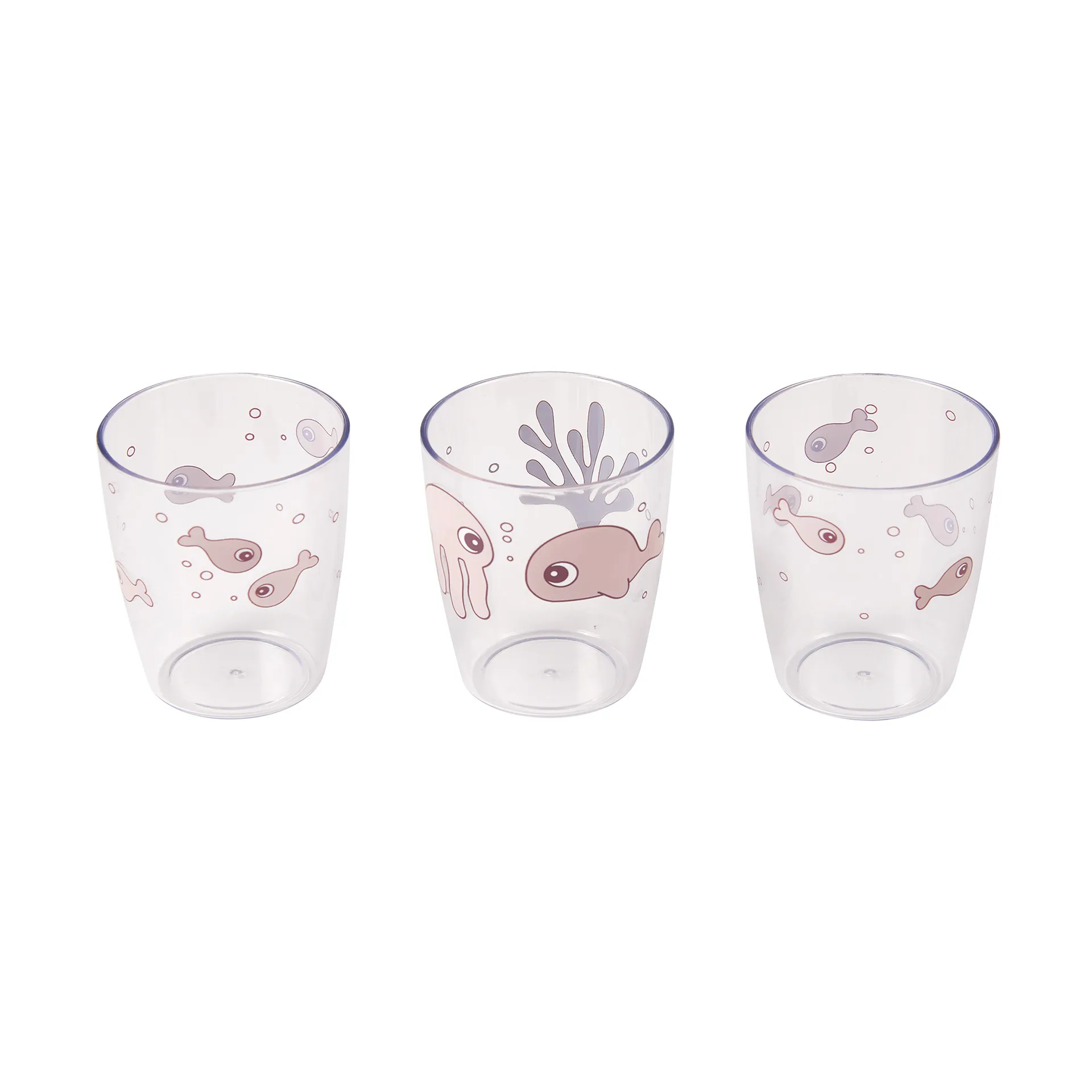 Sea friends yummy miniglass 3-pk 12 cl, Powder Done by deer
