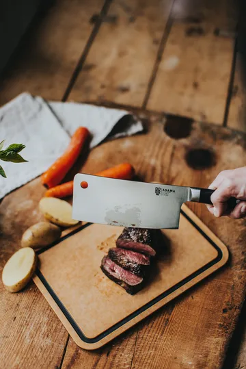 Asama kinesisk kokkekniv 18 cm - Svart håndtak - Dorre