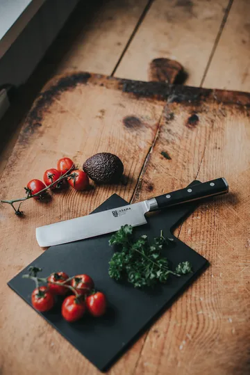 Asama Nakiri grønnsakshakke - Rustfritt stål, svart, 31 cm - Dorre