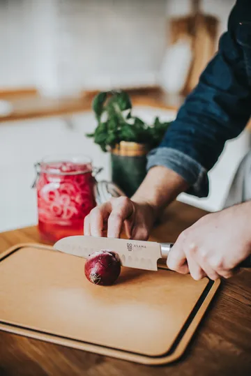 Asama santoku kokkekniv 18 cm - Rustfritt stål - Dorre