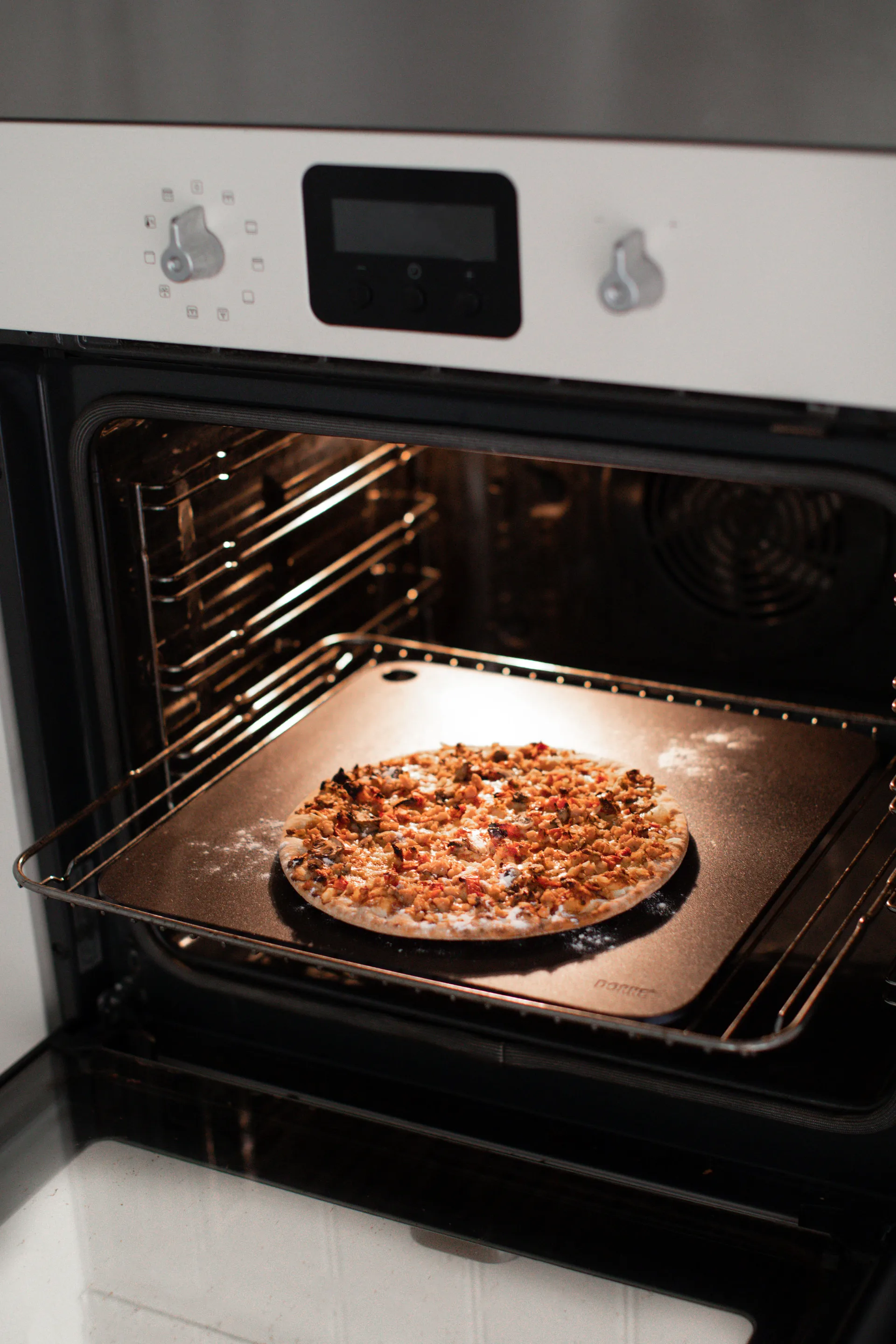BBQ bakestål/pizzastål 36 x 36 cm, Stål Dorre