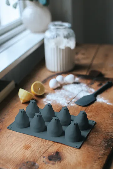 Beck bakeform - Grå, pære, silikon, 8 stk - Dorre