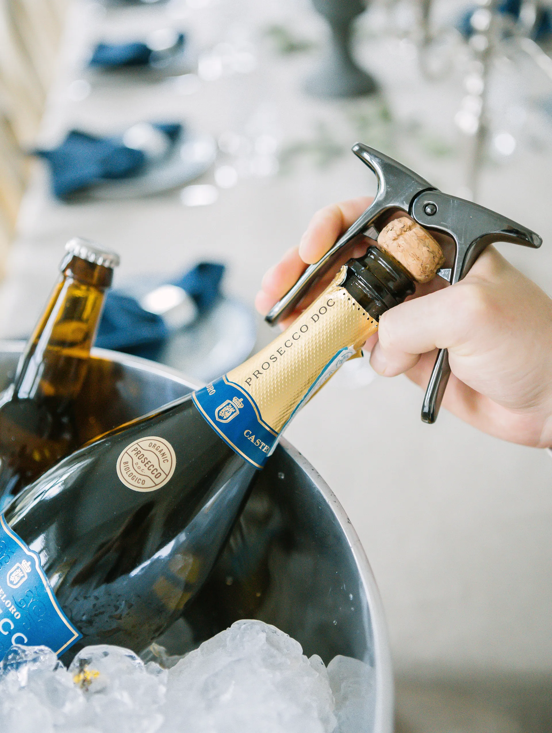 Carla champagneåpner, Grå  Dorre