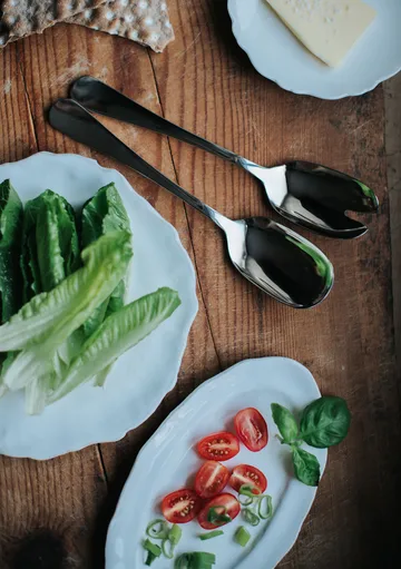 Classic salat- og serveringsbestikk - Rustfritt stål, 2 deler - Dorre