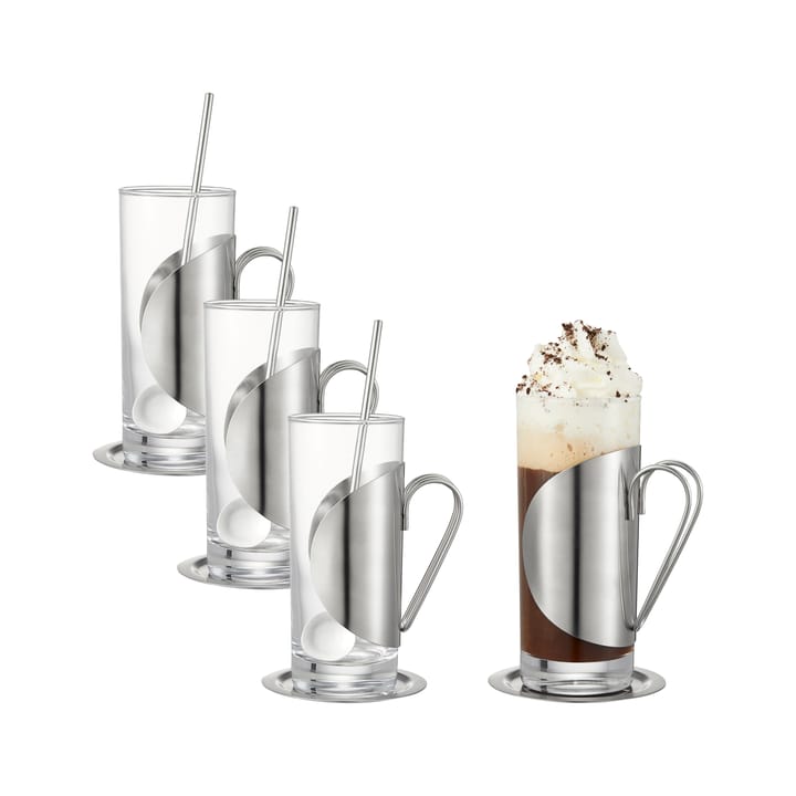 Darry Irish Coffee-sett 12 deler - Glass-rustfritt stål - Dorre