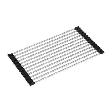 Dina oppvaskstativ sammenrullbart rustfritt stål - 23 x 37 cm - Dorre