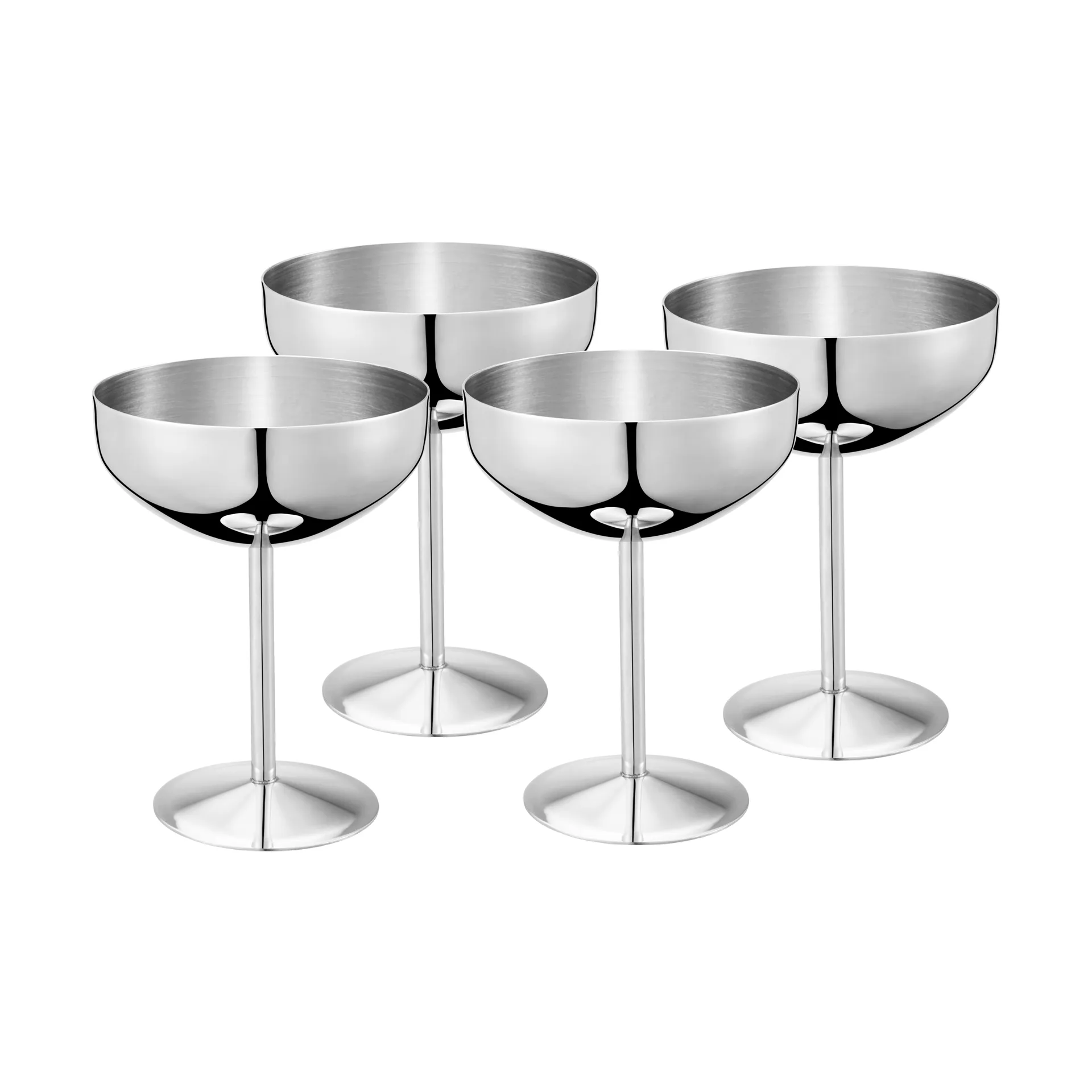 Dyane dessertskål/isbeger, Rustfritt stål, 4‑pakning, 25 cl Dorre