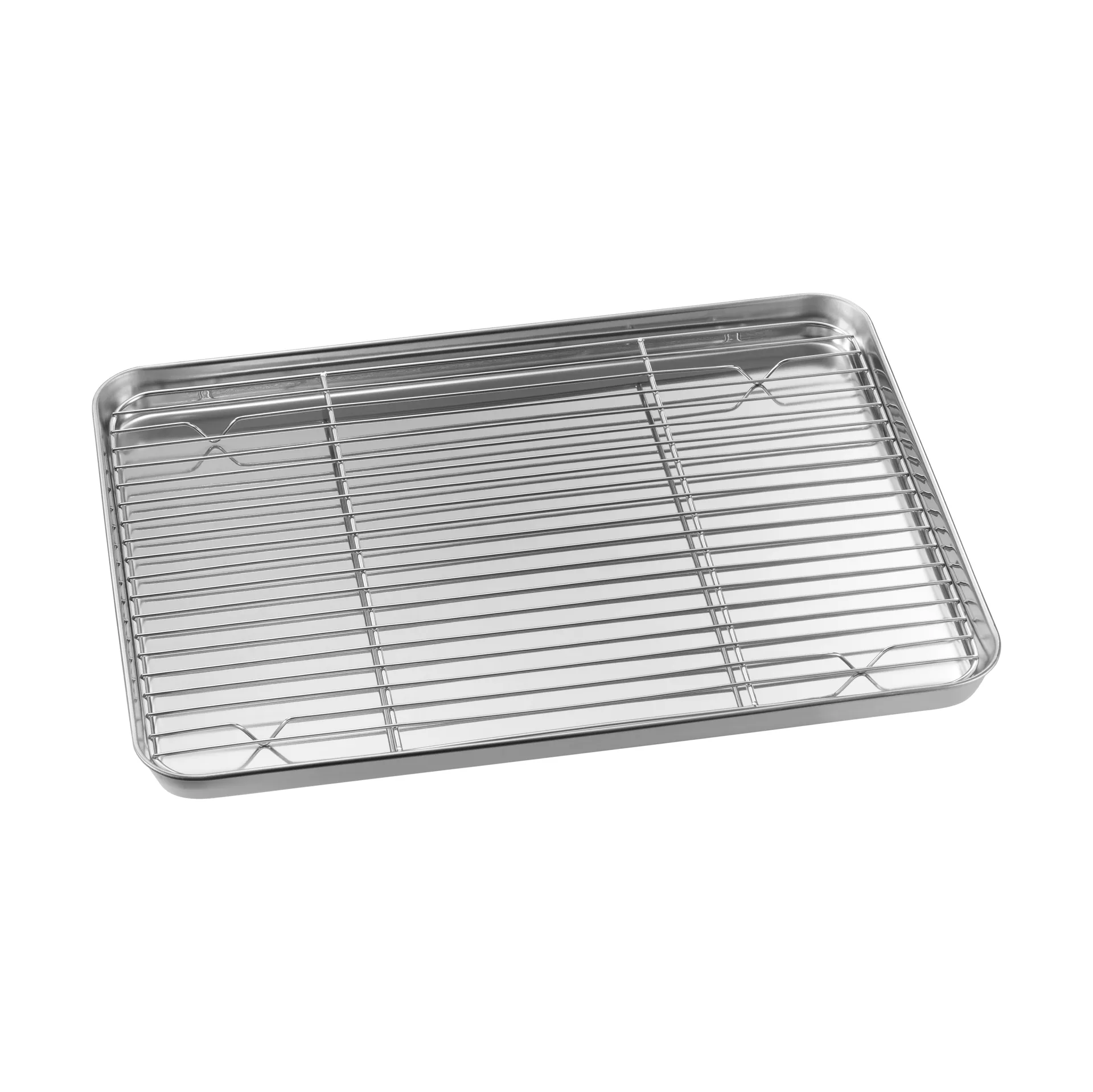 Gili gastroblekk, Rustfritt stål, med rist, 40,5 × 28 cm Dorre