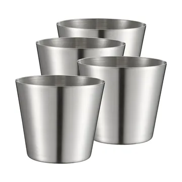 Peg pommes-/serveringskopp - Rustfritt stål, 4‑pakning, Ø9,5 cm - Dorre