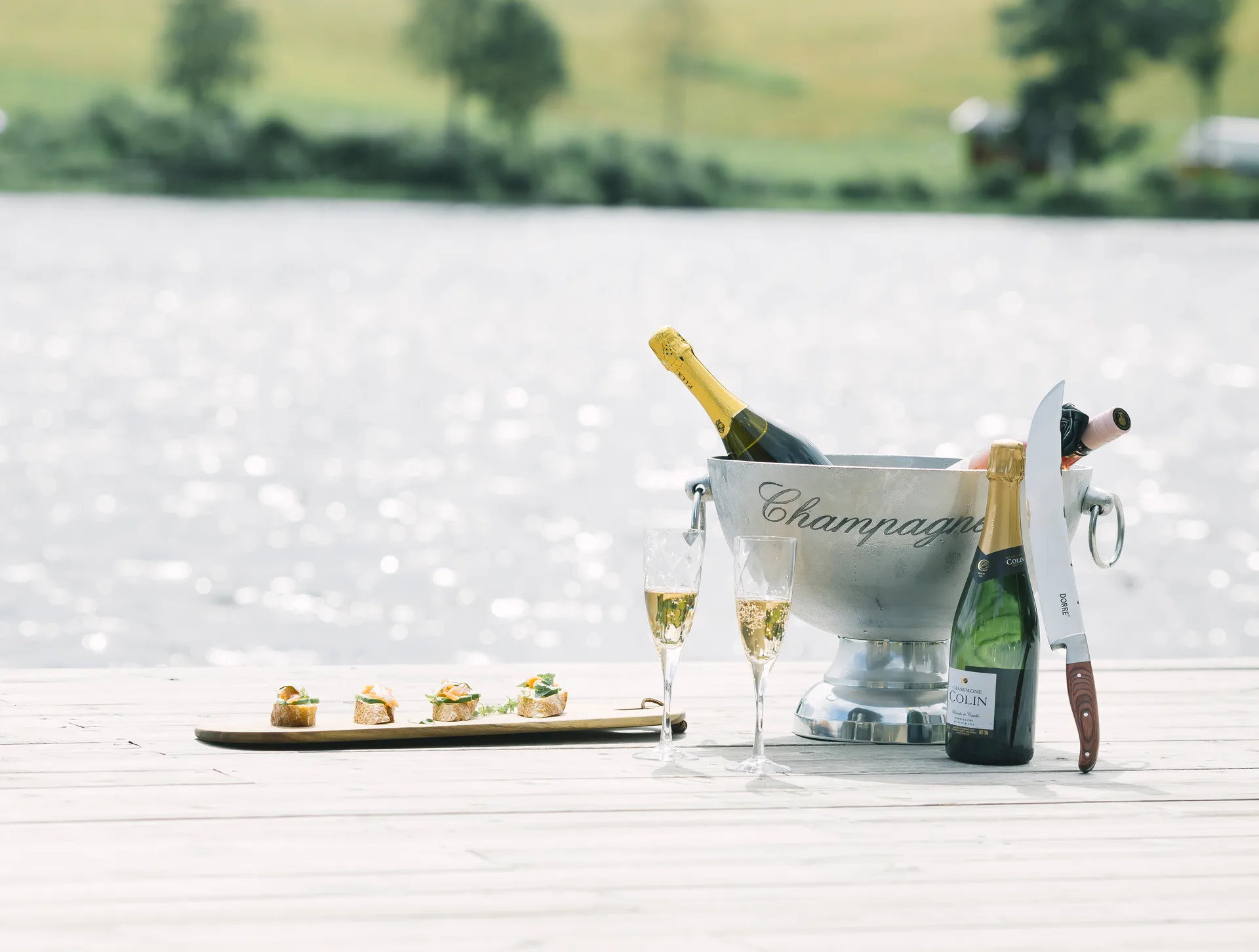 Salut champagnesabel 42 cm, Rustfritt stål Dorre