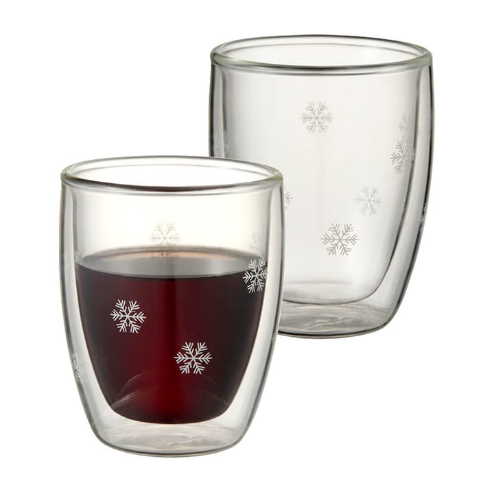 Snøstjerne dobbeltvegget glass 2-pakning - 13 cl - Dorre