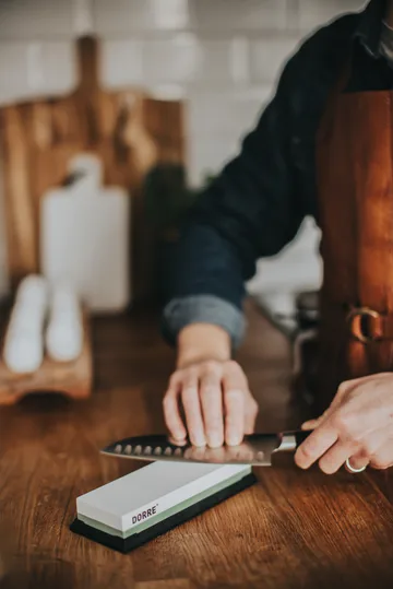 Suri slipestein gummibase 18x6x3 cm - 1000/3000 grit - Dorre