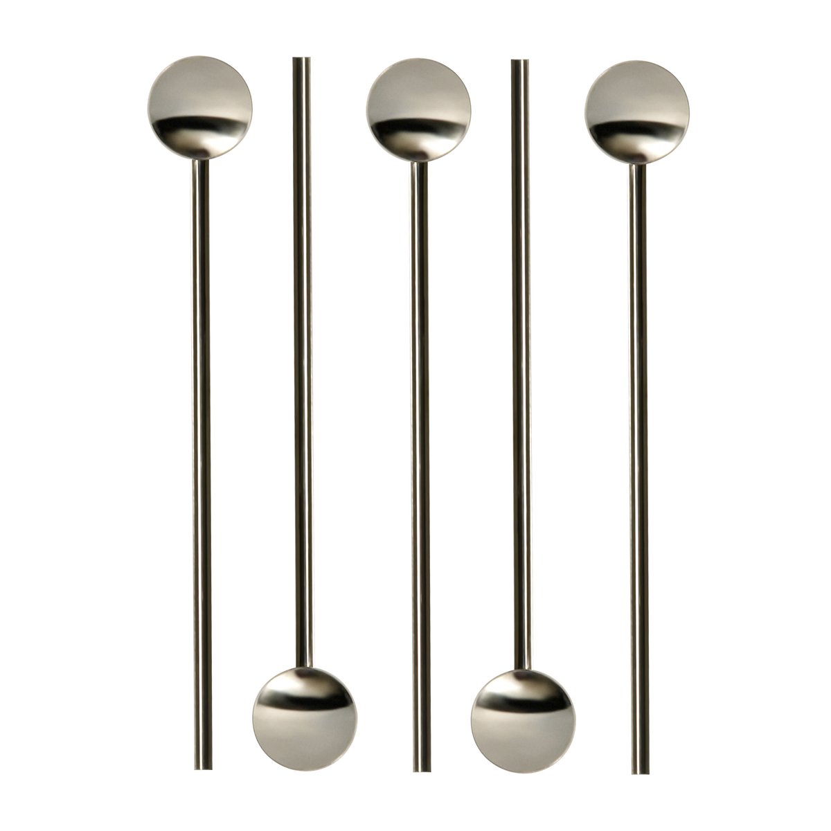 Dorre Tor cocktailskje med sugerr 20 cm 6-pakning Rustfritt stål