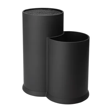 Vida knivblokk og beholder 23 cm - Sort - Dorre