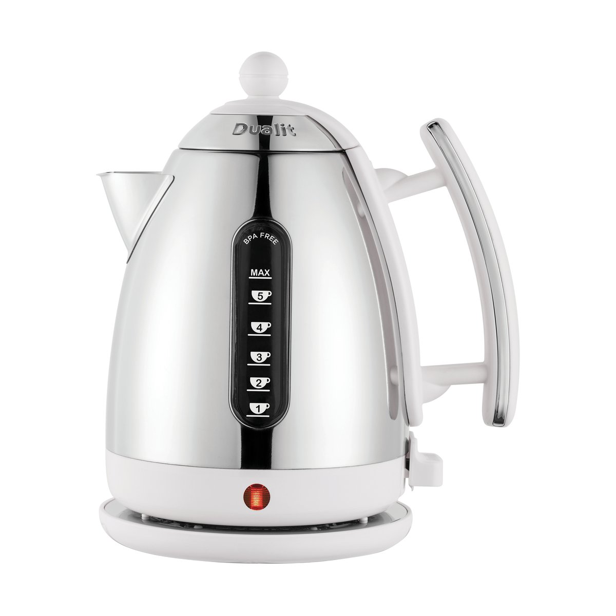 Dualit Lite vannkoker 1,5 L Hvit-rustfri | Skandinavisk Design | Hvit
